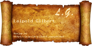 Leipold Gilbert névjegykártya